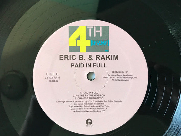 Eric B. & Rakim : Paid In Full (2xLP, Album, RE)