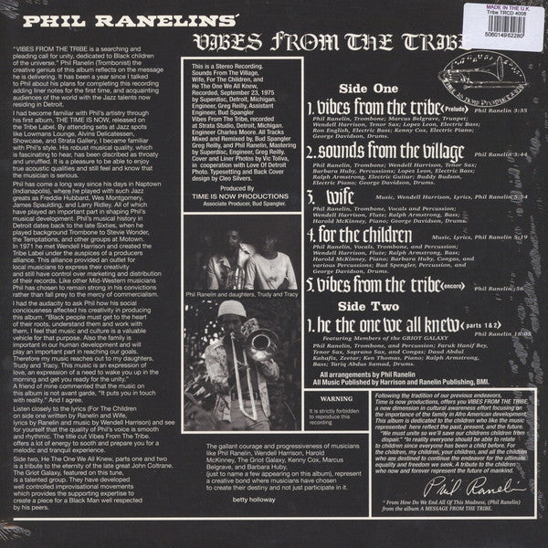 Phil Ranelin : Vibes From The Tribe (LP, Album, RE, RM, 180)