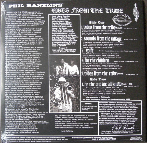 Phil Ranelin : Vibes From The Tribe (LP, Album, Ltd, RE, RM, Tea)