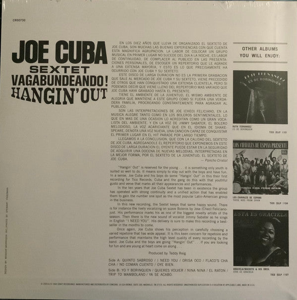 Joe Cuba Sextet : Vagabundeando! (Hangin' Out) (LP, Album, RE)