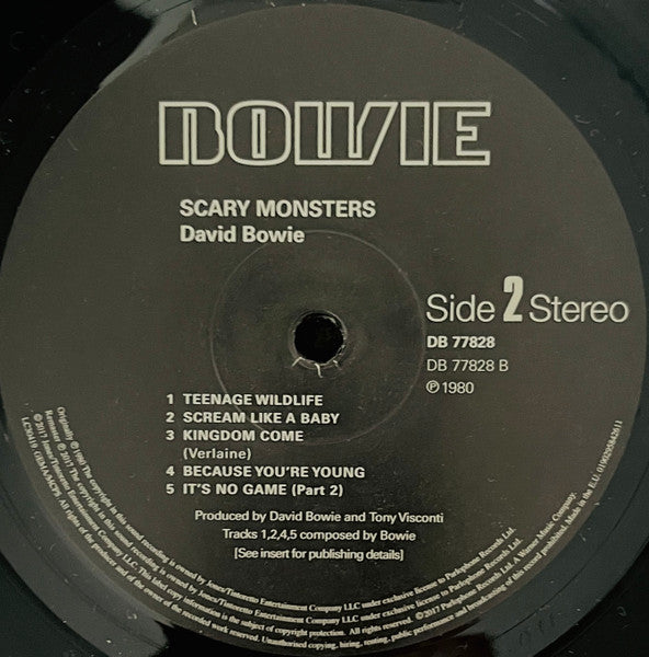 David Bowie : Scary Monsters (LP, Album, RE, RM, RP, 180)
