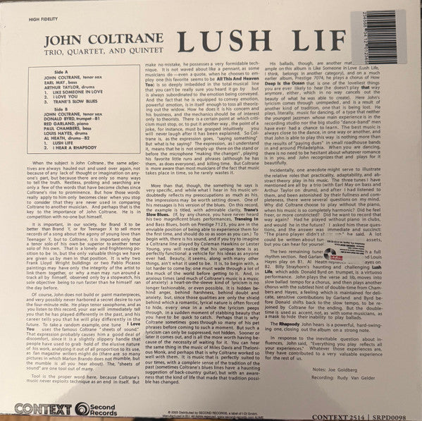 John Coltrane : Lush Life (LP, Mono)