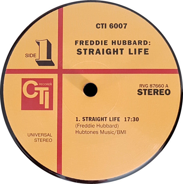 Freddie Hubbard : Straight Life (LP, Album, RE, RM, Gat)