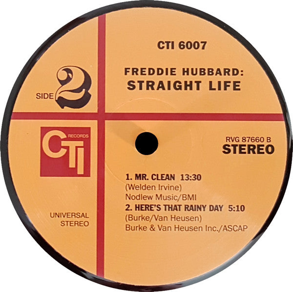 Freddie Hubbard : Straight Life (LP, Album, RE, RM, Gat)
