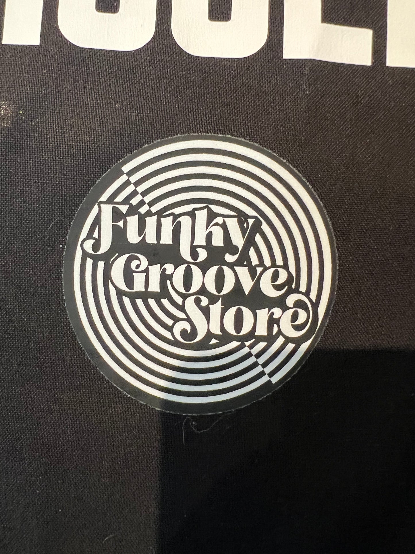 🌀 Funky Groove Store “CRATE DIGGER” Tote – Organic Cotton Bag for Vinyl Hunters