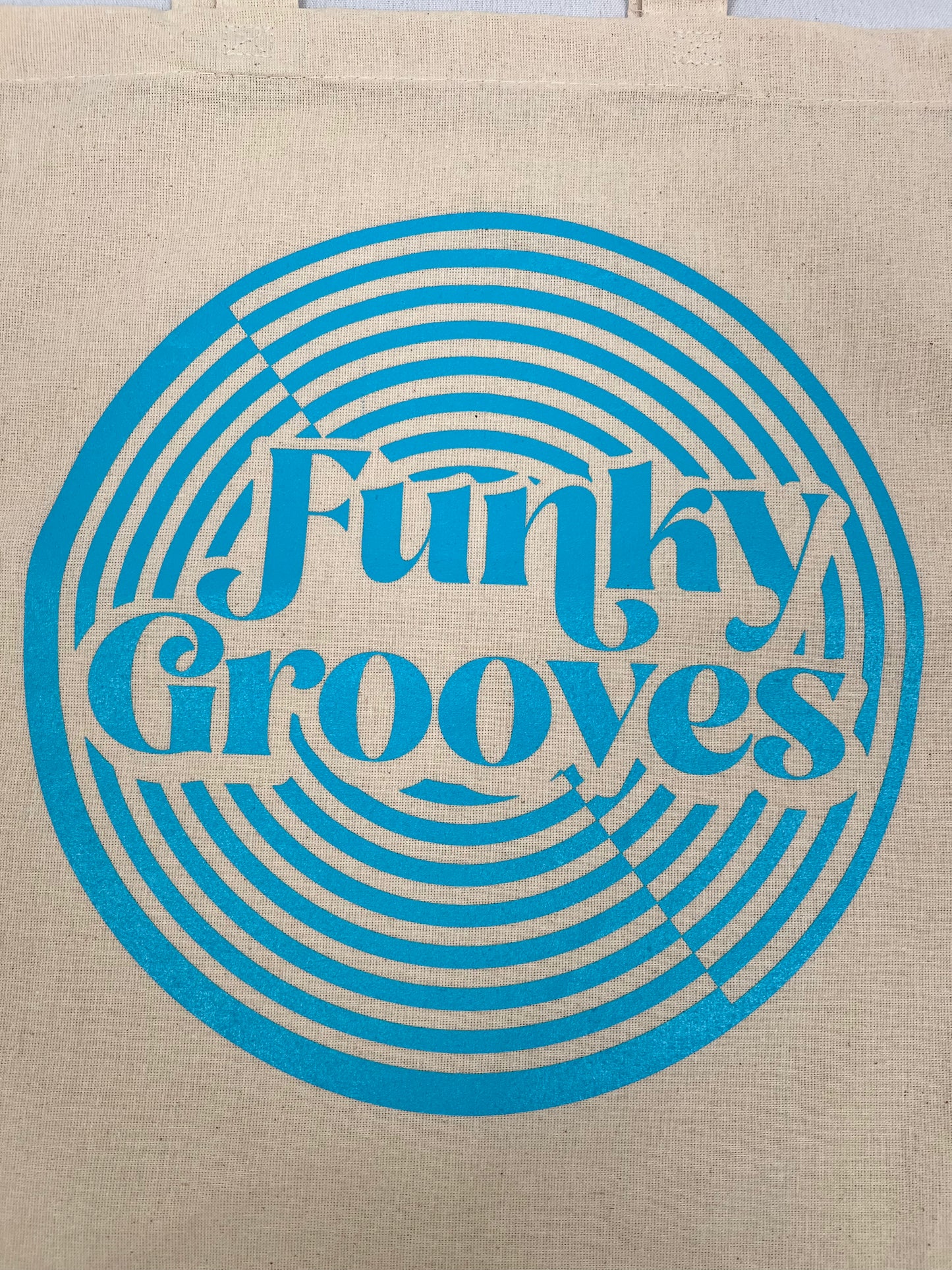 Funky Grooves Canvas Record Bag — Turquoise Edition