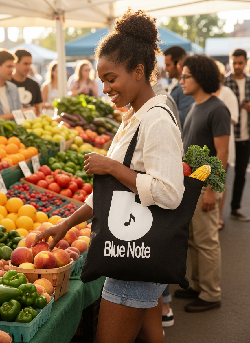 Blue Note Records Tote Bag - Flat with Few Items