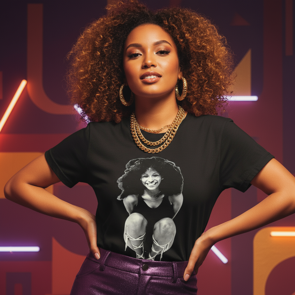 Chaka Khan T-Shirt Close-Up Ad