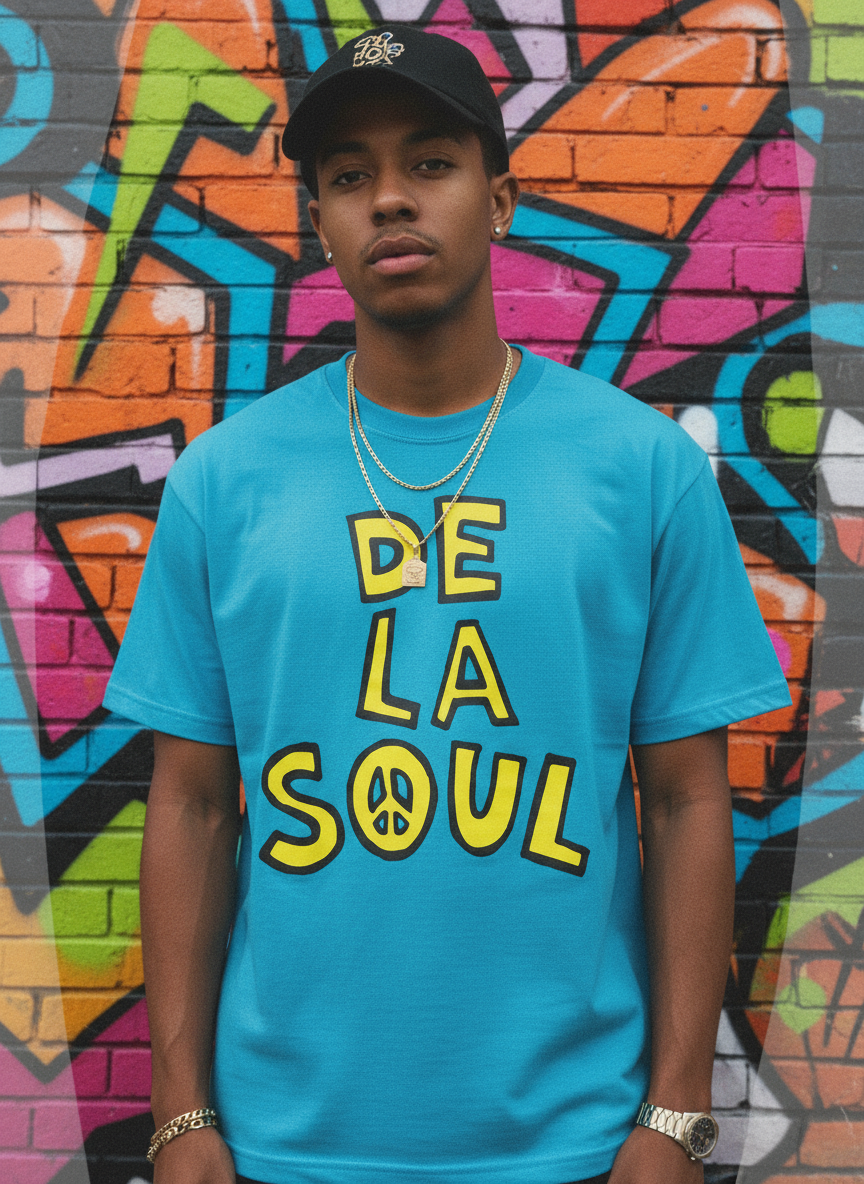 De La Soul Classic Logo T-Shirt Close-Up Ad