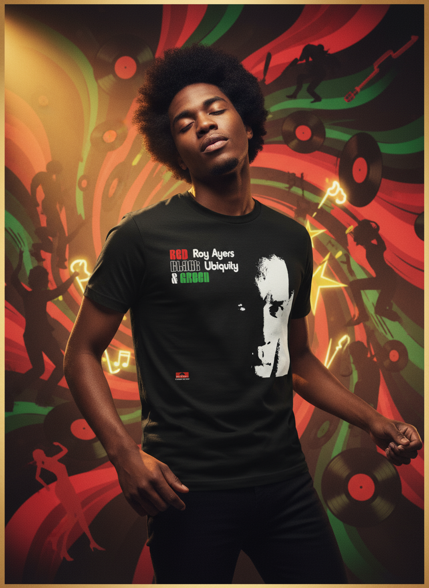 Roy Ayers Red Black and Green - Clear Design Ad
