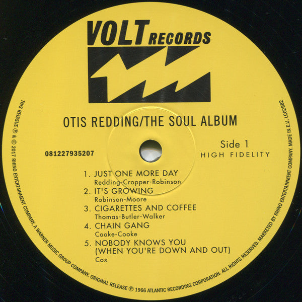 Otis Redding : The Soul Album (LP, Album, Mono, RE, 180)