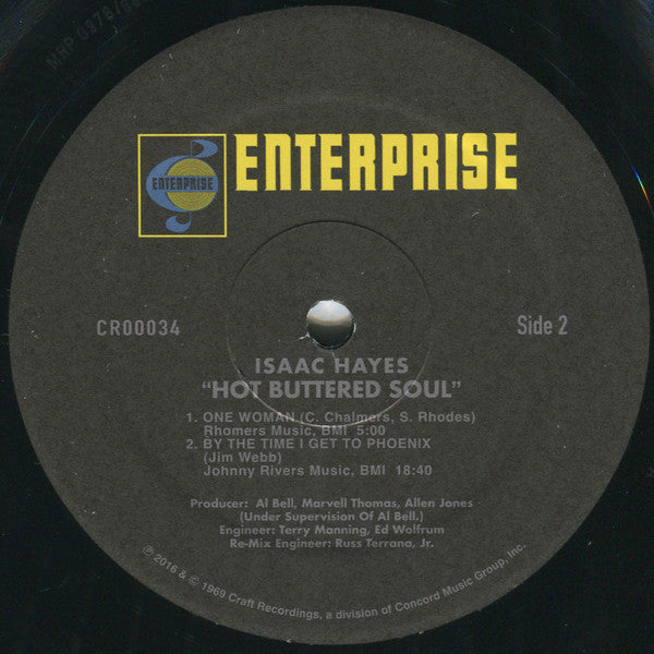 Isaac Hayes : Hot Buttered Soul (LP, Album, RE, RM, 180)