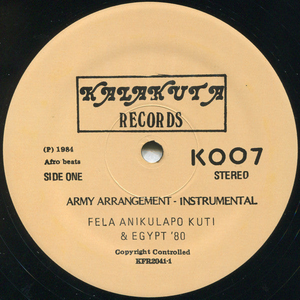 Fela Kuti : Army Arrangement (12", RE)