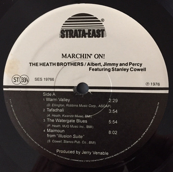 The Heath Brothers / Albert*, Jimmy* And Percy* Featuring Stanley Cowell : Marchin' On! (LP, Album, RE)
