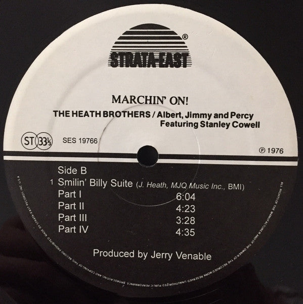 The Heath Brothers / Albert*, Jimmy* And Percy* Featuring Stanley Cowell : Marchin' On! (LP, Album, RE)