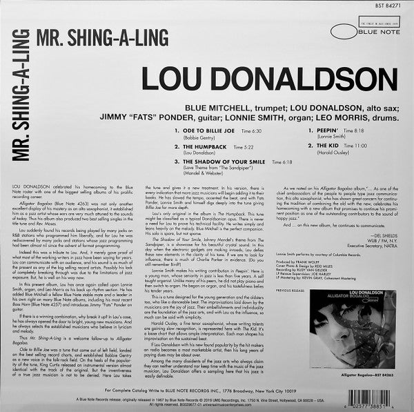 Lou Donaldson : Mr. Shing-A-Ling (LP, Album, RE, 180)
