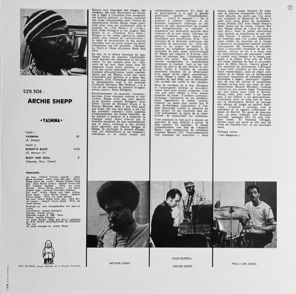 Archie Shepp : Yasmina, A Black Woman (LP, Album)