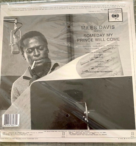 Miles Davis Sextet* : Someday My Prince Will Come (LP, Album, Mono, RE, 180)