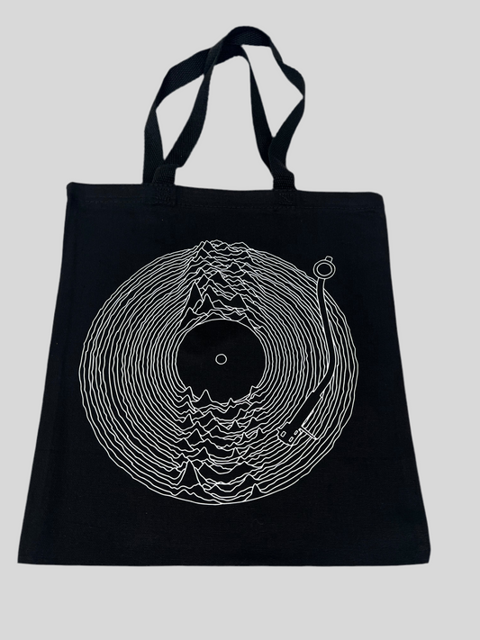 Vinyl Waveform Turntable Tote Bag
