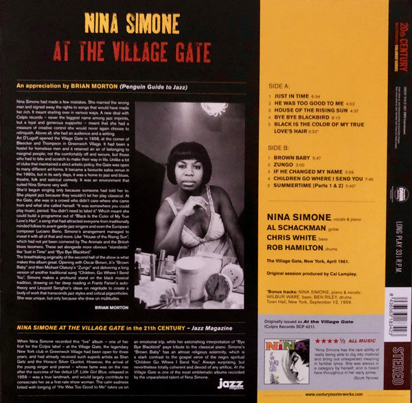 Nina Simone : At The Village Gate (LP, Album, Ltd, RE, Blu)