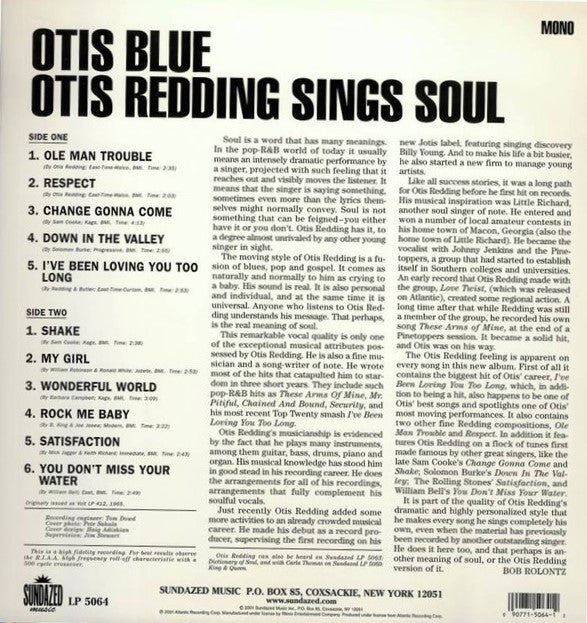 Otis Redding : Otis Blue / Otis Redding Sings Soul (LP, Album, Mono, RE, RI )