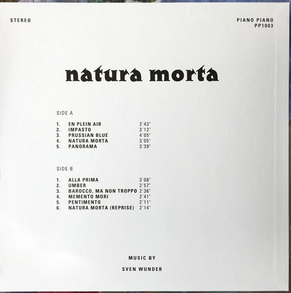 Sven Wunder : Natura Morta (LP, Album, RP)