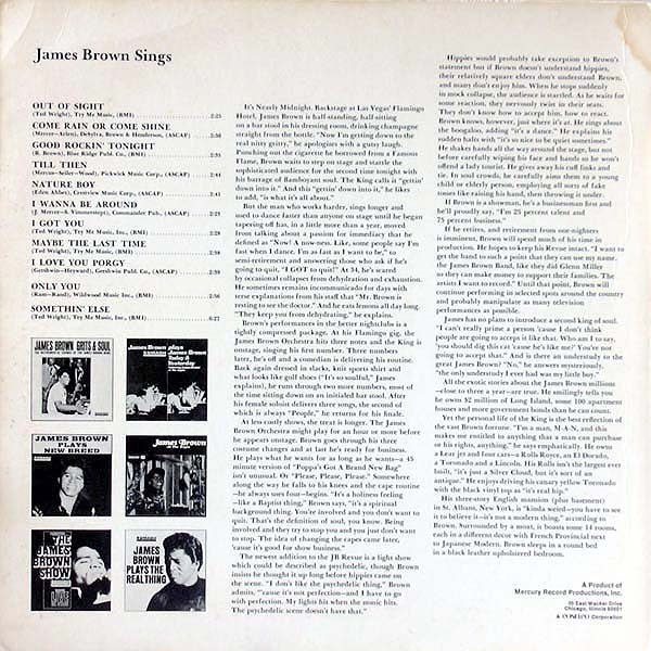 James Brown : Sings Out Of Sight (LP, Album, RE, Gat)