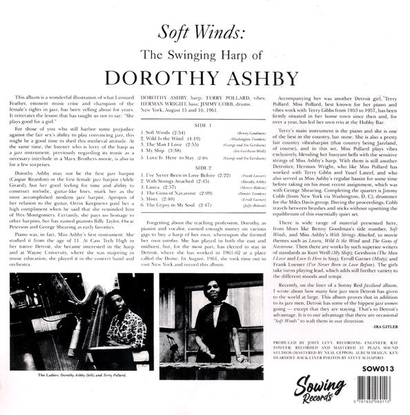 Dorothy Ashby : Soft Winds / The Swinging Harp Of Dorothy Ashby (LP, RE, Cle)
