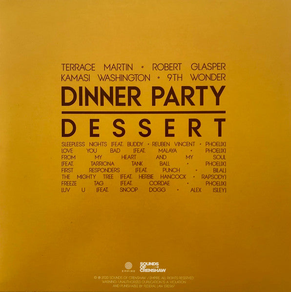 Dinner Party (2) : Dinner Party: Dessert (LP, Album, Ltd, RE, Red)