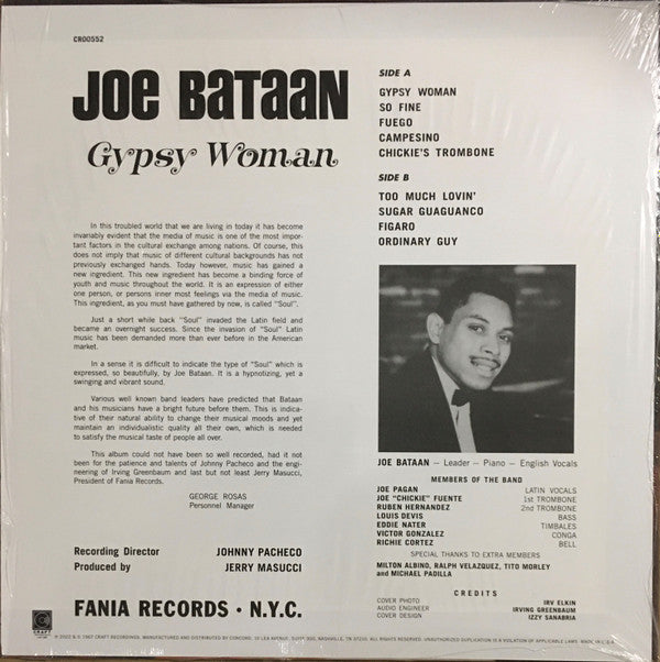 Joe Bataan : Gypsy Woman (LP, Album, RE, 180)