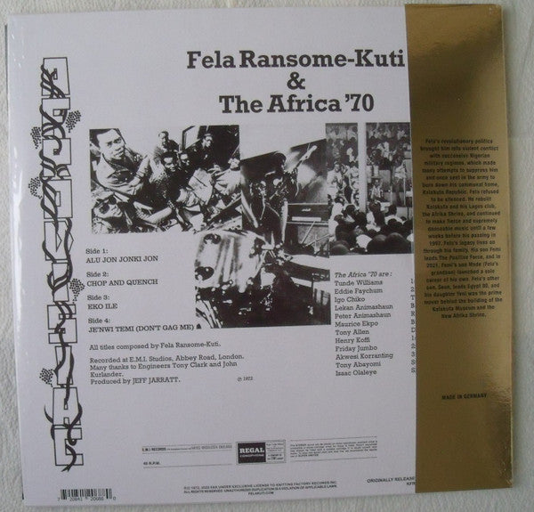 Fela Ransome-Kuti* & The Africa '70* : Afrodisiac (LP, RE, RM, Red + LP, RE, RM, Gre)