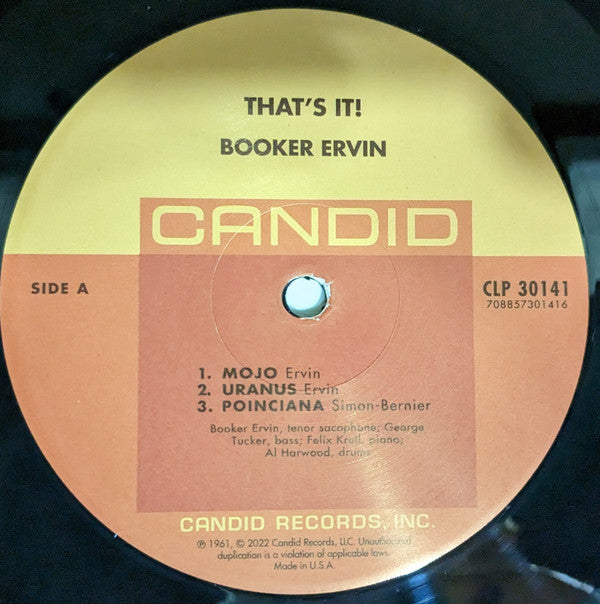 Booker Ervin : That's It! (LP, Album, RE, RM, 180)