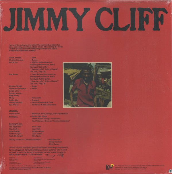 Jimmy Cliff : Unlimited (LP, Album, RE, Red)