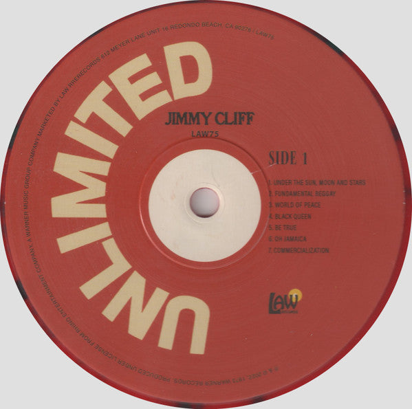 Jimmy Cliff : Unlimited (LP, Album, RE, Red)