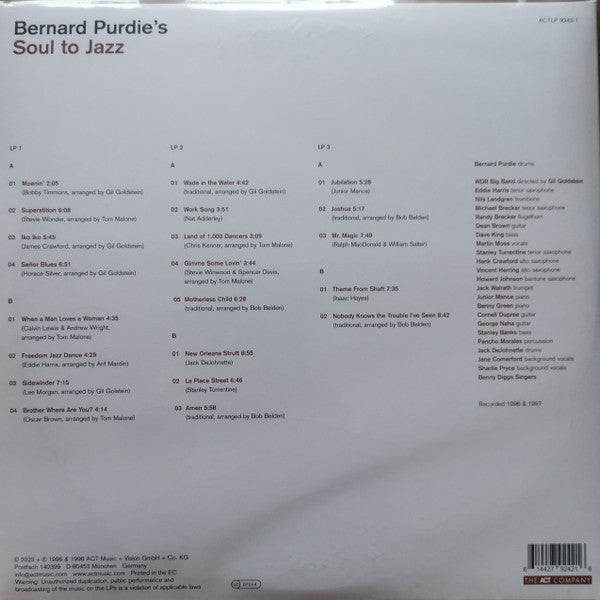 Bernard Purdie : Bernard Purdie's Soul To Jazz (3xLP, Album, Comp)