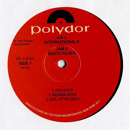 J.B.'s Internationals : Jam II Disco Fever (LP, Album, RP)