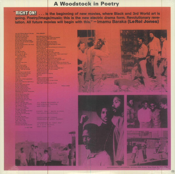 The Last Poets : Right On! (Original Soundtrack) (LP, Album, RE, Gat)