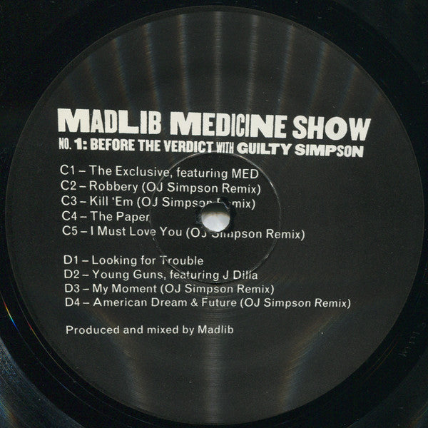 Madlib With Guilty Simpson : Before The Verdict (2xLP, Album)