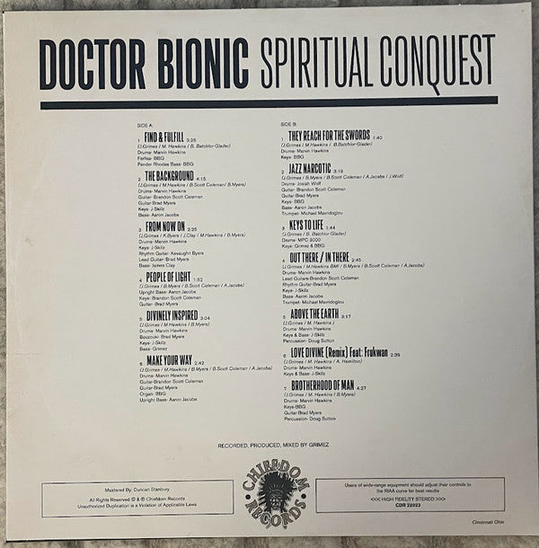 Doctor Bionic : Spiritual Conquest (LP, Album, Ltd, Cle)