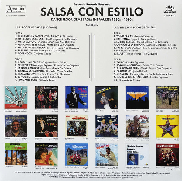 Various : Salsa Con Estilo (Dance Floor Gems From The Vaults: 1950s - 1980s) (2xLP, Comp, Gat)