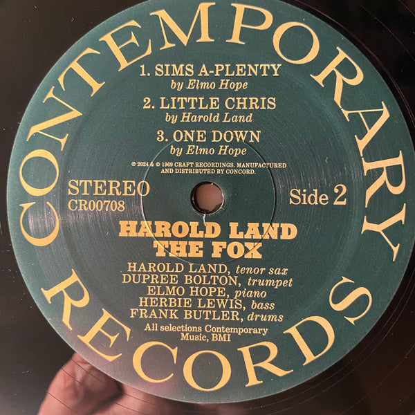 Harold Land : The Fox (LP, Album, RE, RM, 180)