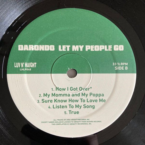 Darondo : Let My People Go (LP, Comp, RP, OBI)