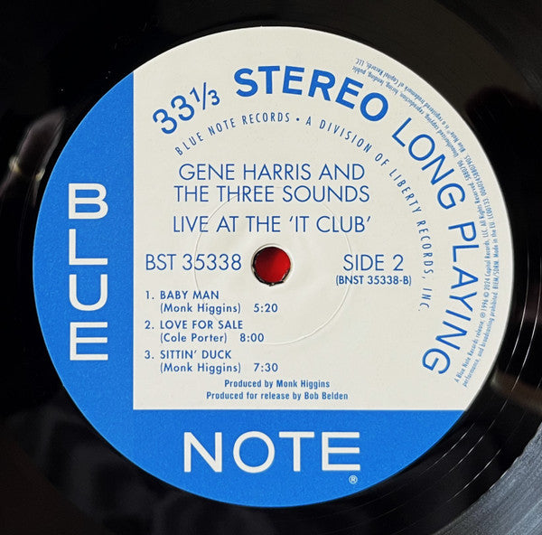 Gene Harris And The Three Sounds : Live At The 'It Club' (LP, Album, RE, 180)