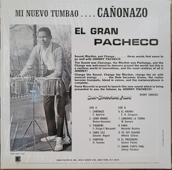 El Gran Pacheco* Canta: Pete Rodriguez : Mi Nuevo Tumbao..... Cañonazo (LP, Album, RE, RM)