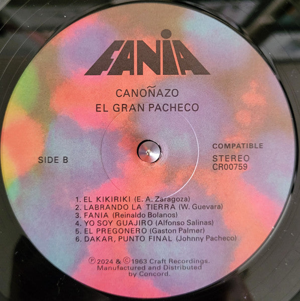 El Gran Pacheco* Canta: Pete Rodriguez : Mi Nuevo Tumbao..... Cañonazo (LP, Album, RE, RM)