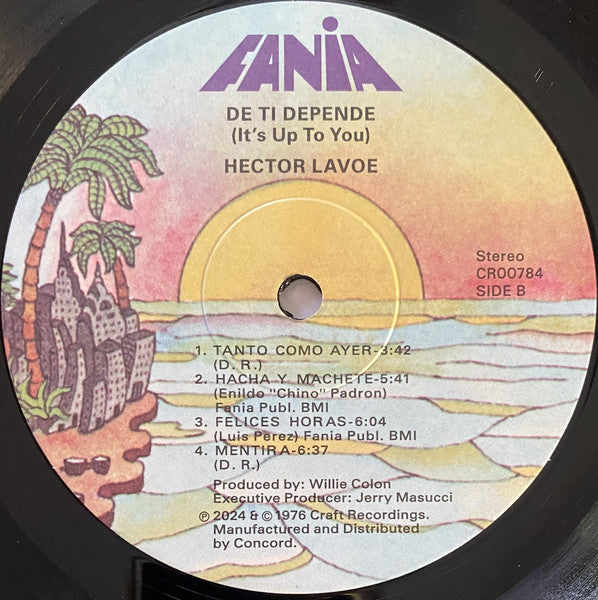 Hector Lavoe : De Ti Depende (It's Up To You) (LP, Album, RE)