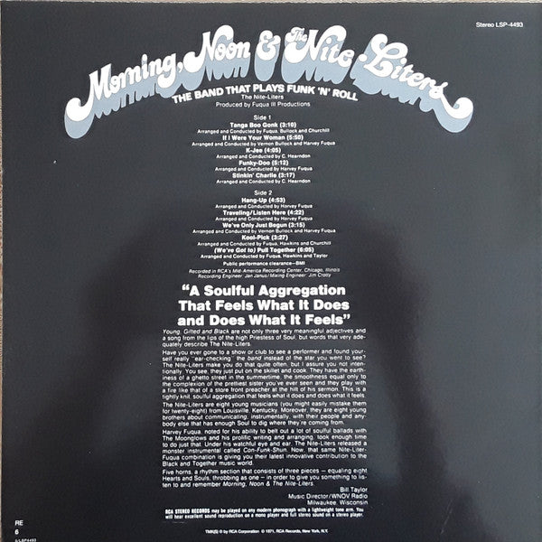 The Nite-Liters : Morning, Noon & The Nite-Liters (LP, Album, RE)