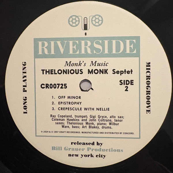 Thelonious Monk Septet : Monk's Music (LP, Album, Mono, RE, 180)