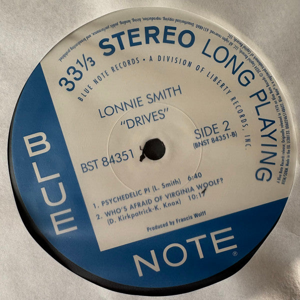 Lonnie Smith : Drives (LP, Album, RE, 180)