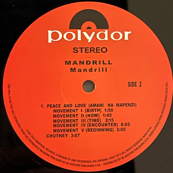 Mandrill : Mandrill (LP, Album, RE, 180)